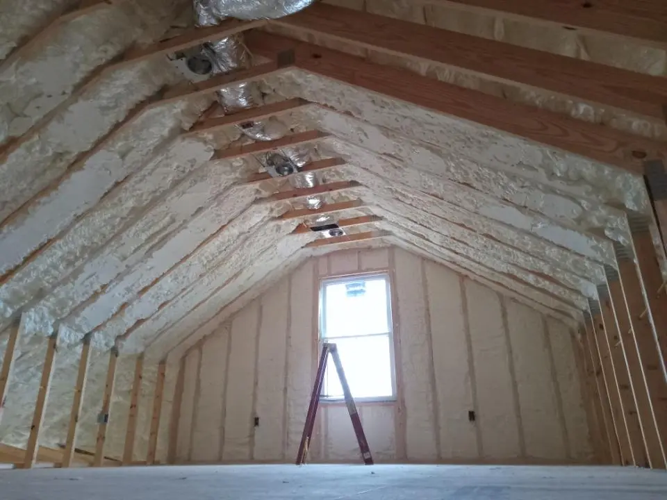 Spray foam roofing application for Crawl Space Insulation project in Highland